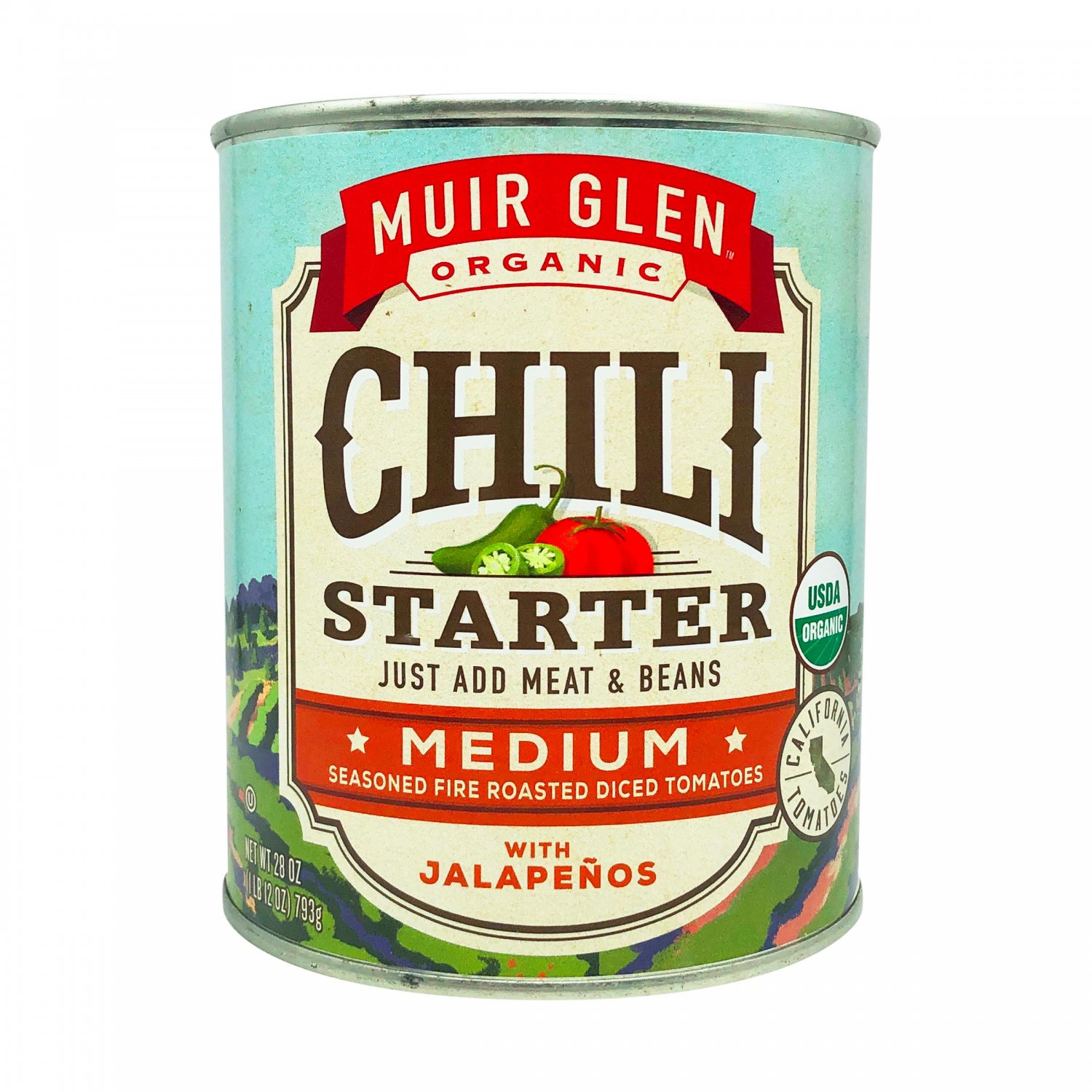 Muir Glen Organic Chili Starter, Jalapenos, Medium 28 Oz
