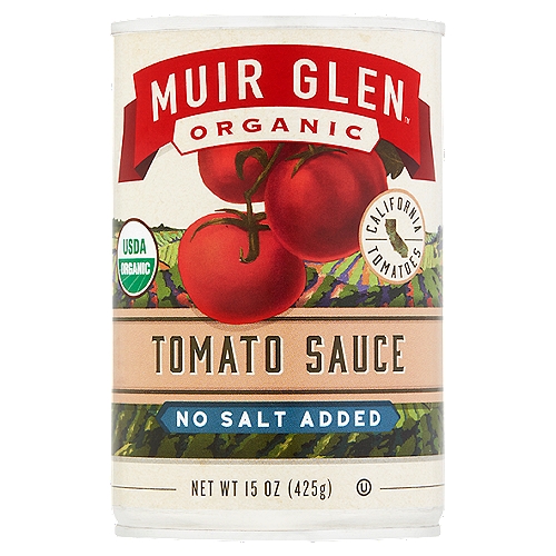 Muir Glen Organic No Salt Added Tomato Sauce, 15 Ounce -- 12 Per Case