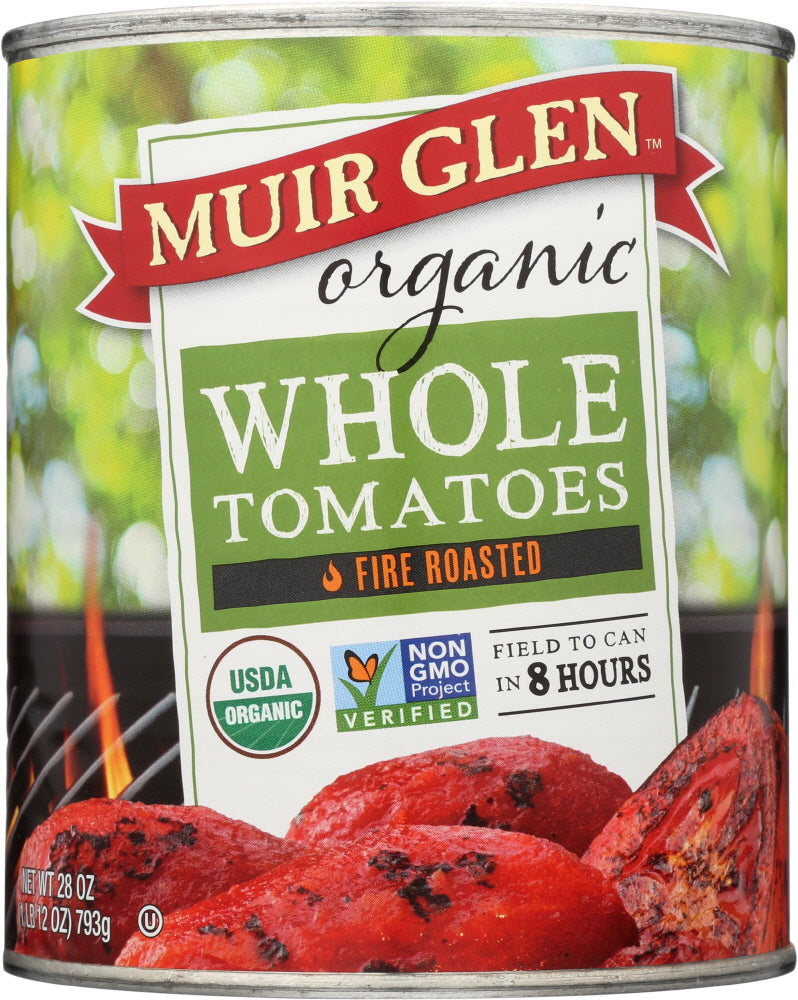 Muir Glen Organic Fire Roasted Whole Tomatoes 28 Oz Can