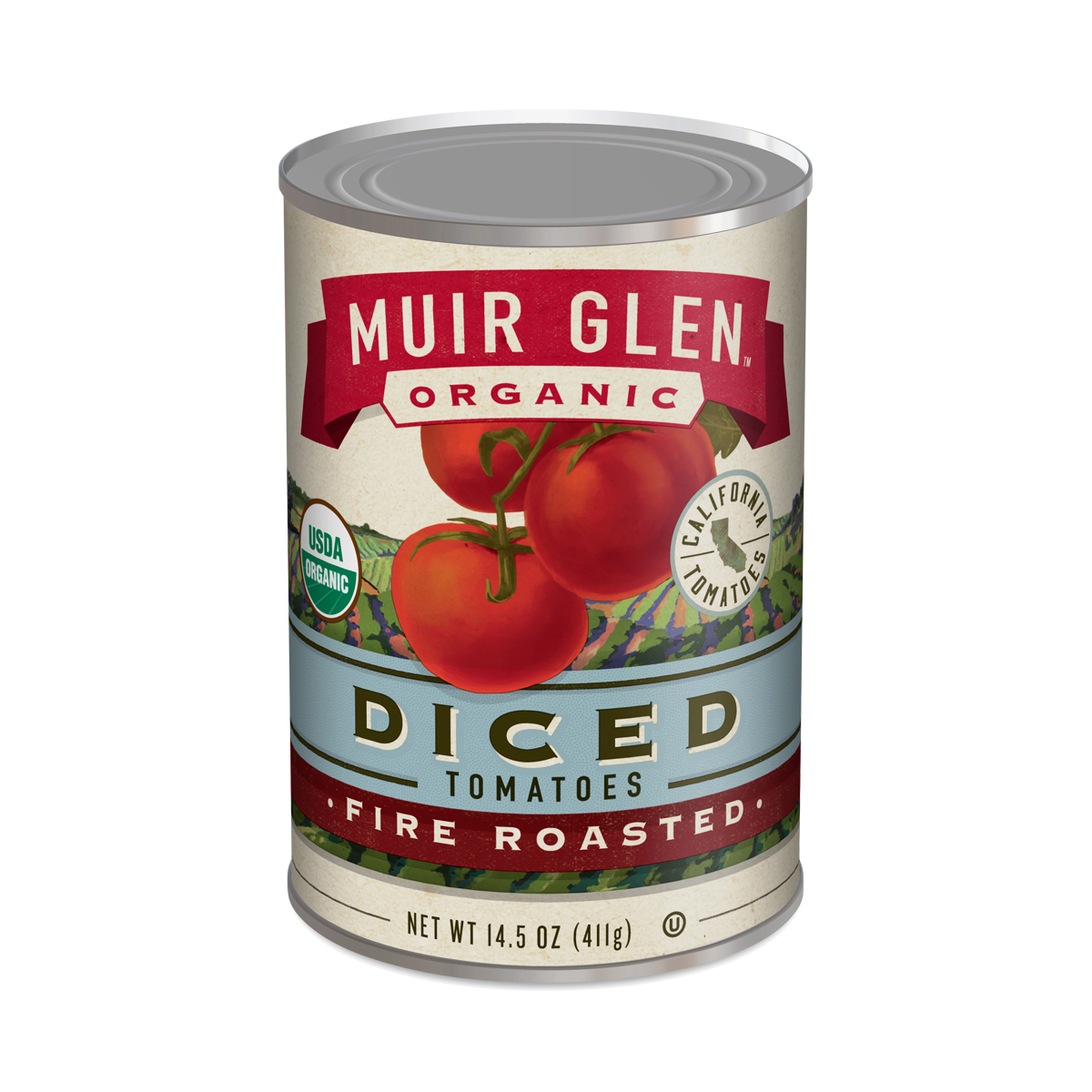 Muir Glen Organic Diced Fire Roasted Tomatoes 14.5 Oz. Can
