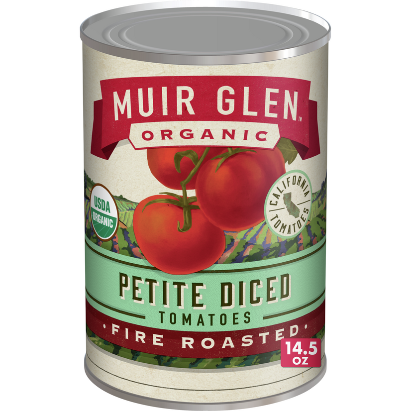 Muir Glen Organic Petite Diced Tomatoes Fire Roasted 14.5 Oz