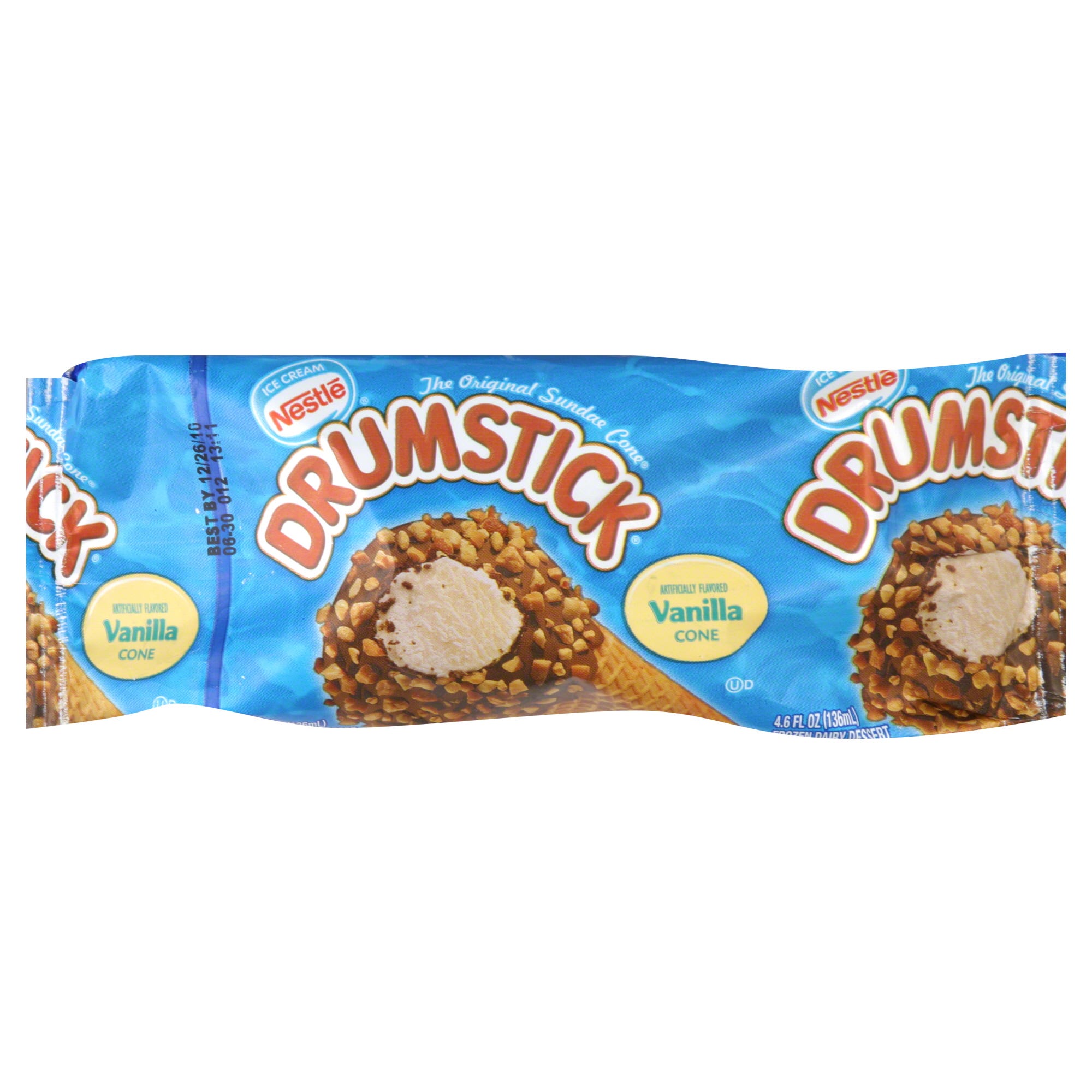 Drumstick Nestle S, Frozen Dairy, Vanilla Dessert Cone - 4.6 Oz
