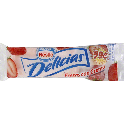 Nestle Delicias Dessert Bar, Frozen Dairy, Strawberries & Cream