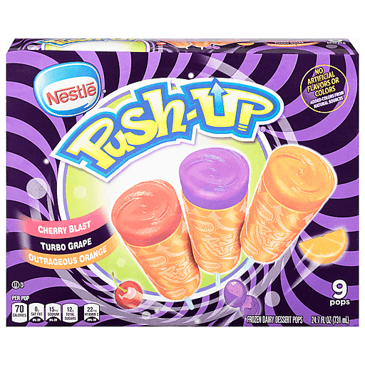 Nestle Wonka Push Up Frozen Dairy Dessert Pops, Variety