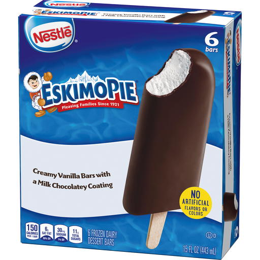 Nestle ESKIMO PIE Ice Cream Bars 6 Ct Box