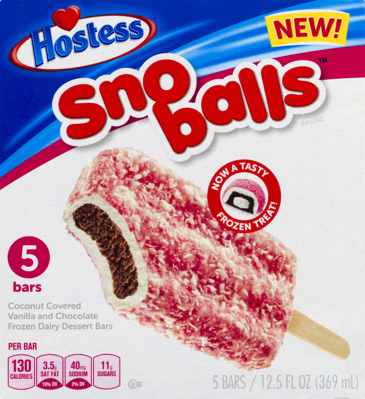 Hostess Frozen Dairy Dessert Bars, Sno Balls