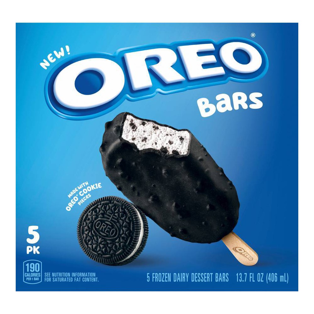 Oreo Frozen Dairy Dessert Bars, 5 Pack