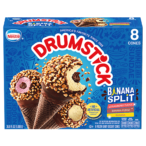 Drumstick Banana Split Sundae Cones Variety Pack