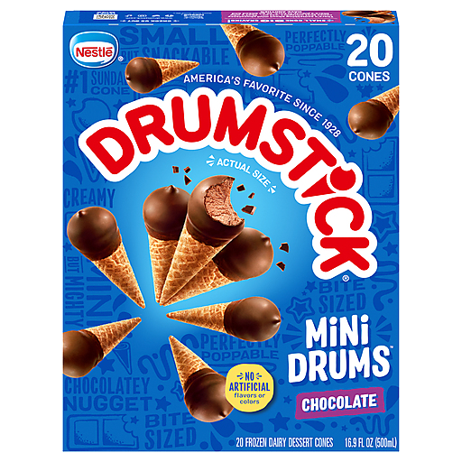 Drumstick Nestle Chocolate Mini Frozen Sundae Cones - 16.9oz/20ct