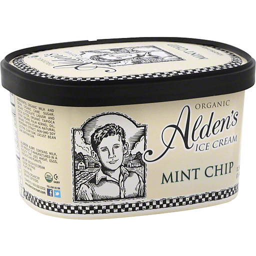 Alden's Organic Mint Chip Ice Cream 1.5 Qt