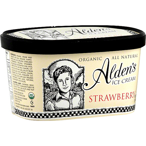 Alden's Organic Strawberry Ice Cream 1.5 Qt