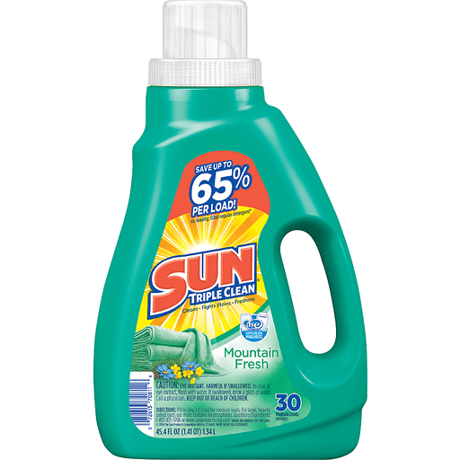 SUN Triple Clean Mountain Fresh Laundry Detergent 45.4 Fl. Oz. Jug