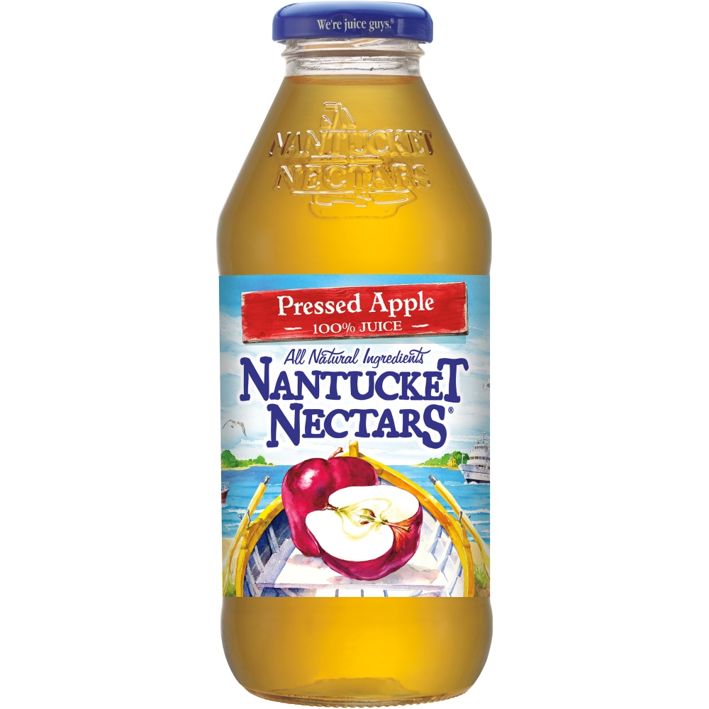 Nantucket Nectars 100% Juice, Pressed Apple 16 Oz