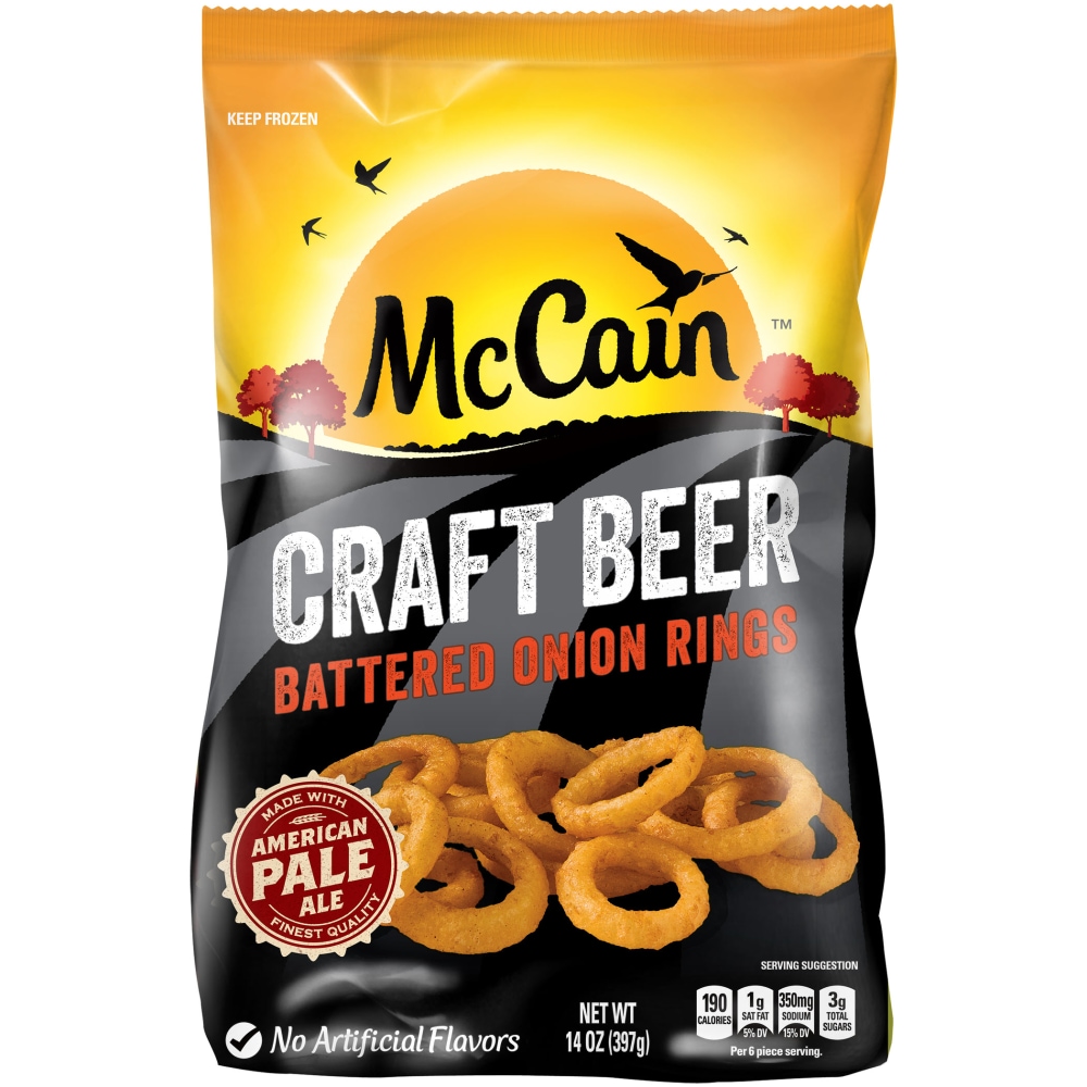 McCain Onion Rings, Craft Beer, Battered 14 Oz