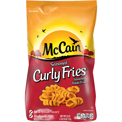 McCain Seasoned Curly Potato Fries 26 Oz