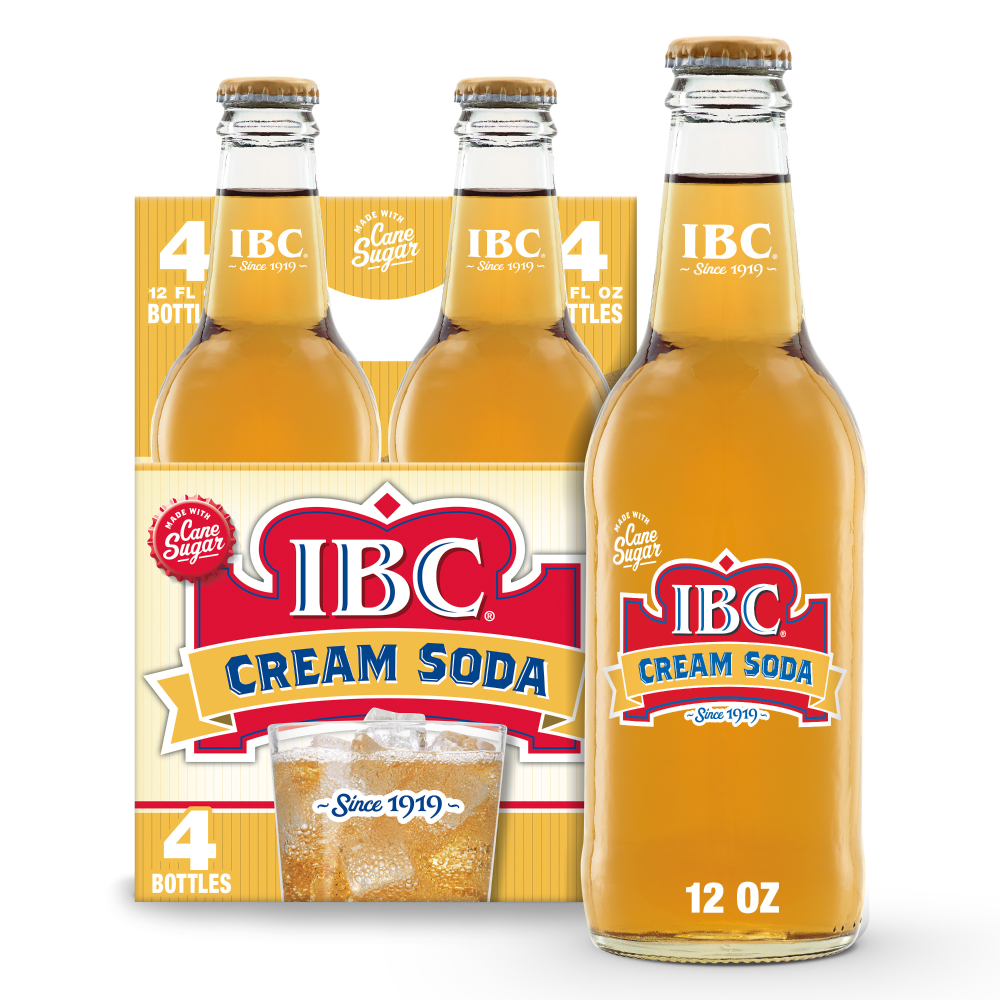IBC Cream Soda Made With Sugar - 4pk/12 Fl Oz Glass Bottles