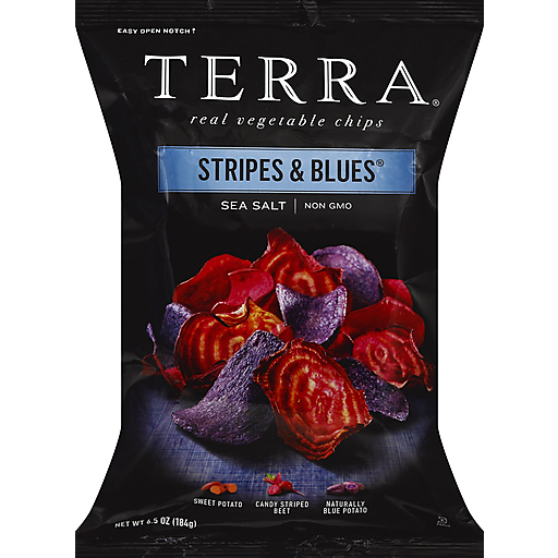 Terra Real Vegetable Chips, Stripes & Blues