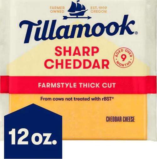 Tillamook Farmstyle Thick Cut Sharp Cheddar Cheese Slices