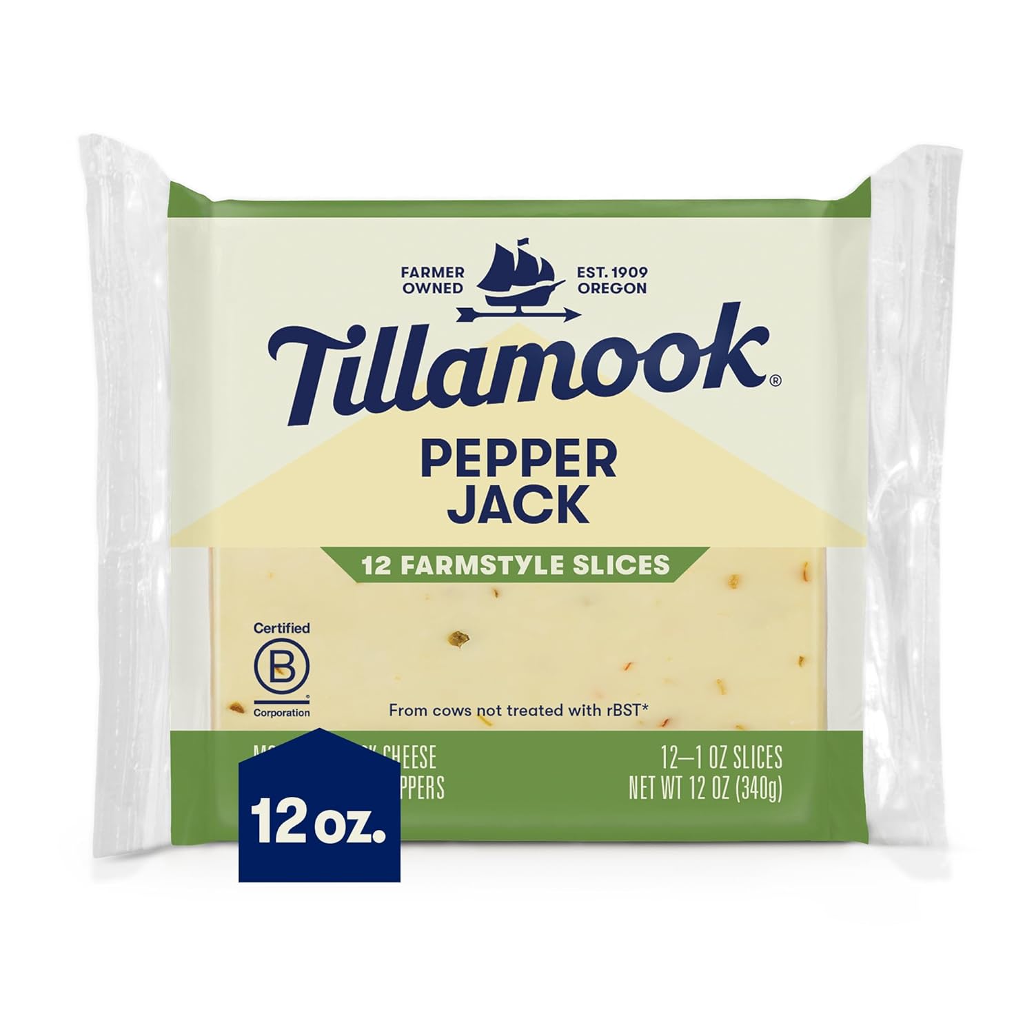 Tillamook Farmstyle Thick Cut Pepper Jack Cheese Slices
