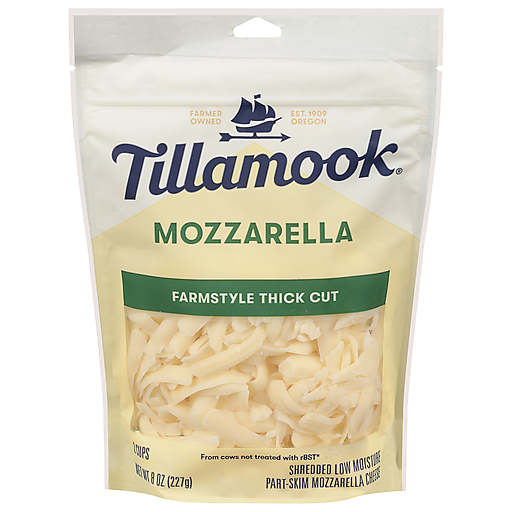 Tillamook Farmstyle Thick Cut Mozzarella Shredded Cheese