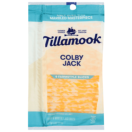 Tillamook Colby Jack Farmstyle Thick Cut Cheese Slices - 8oz/8ct