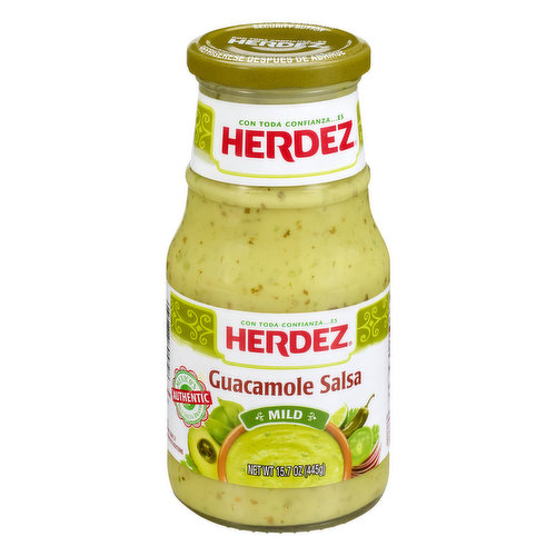 Herdez Mild Guacamole Salsa 15.7 Oz. Jar