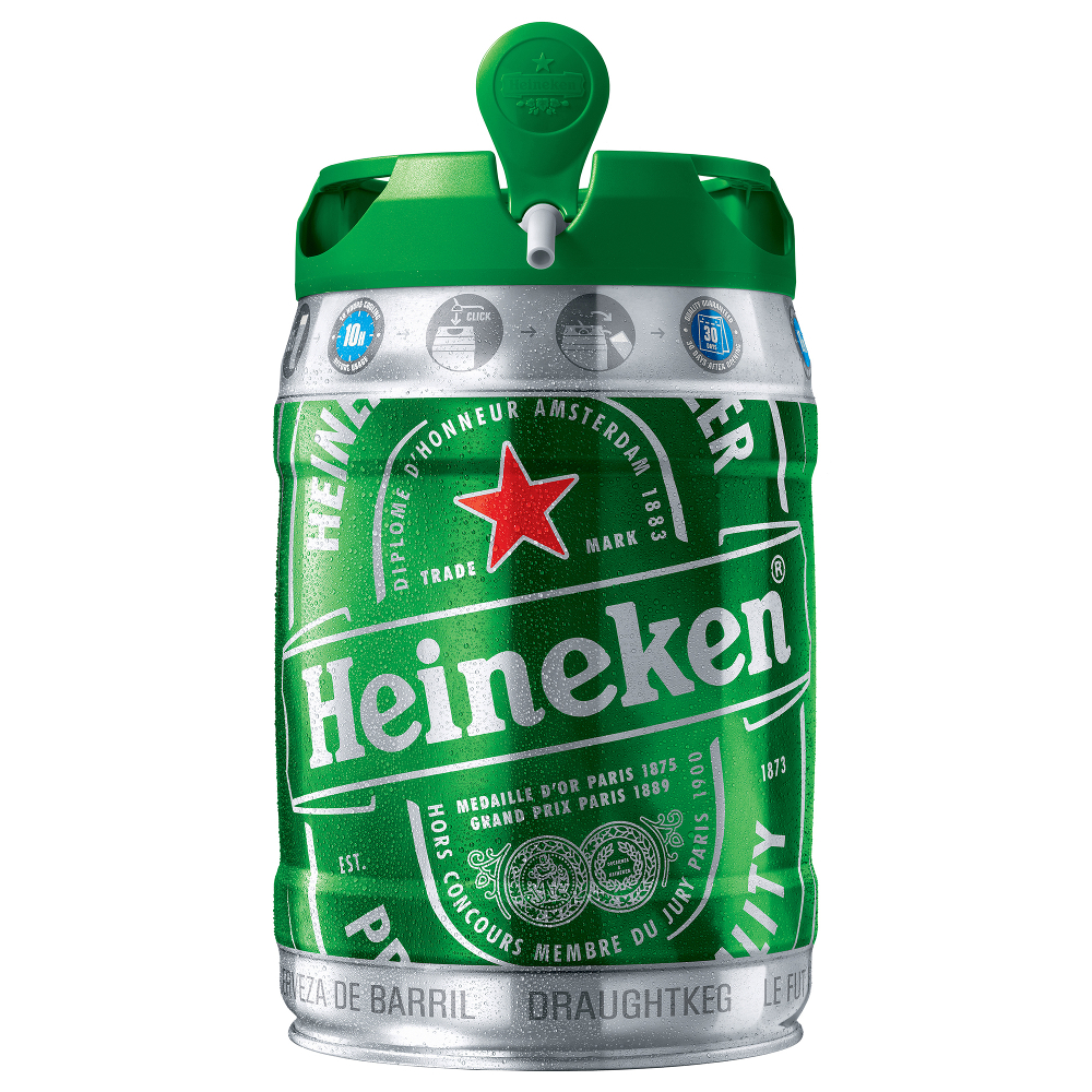 Heineken Original Lager Beer, 5 Liter Keg
