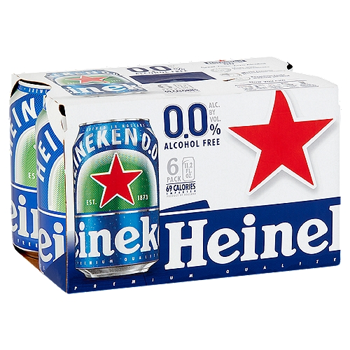 Heineken 6 Pack Alcohol Free Beer 6 11.2 Fl Oz Cans