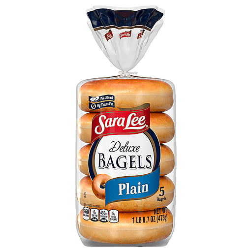 Sara Lee Plain Deluxe Bagel, 5 Count, 16.7 Oz