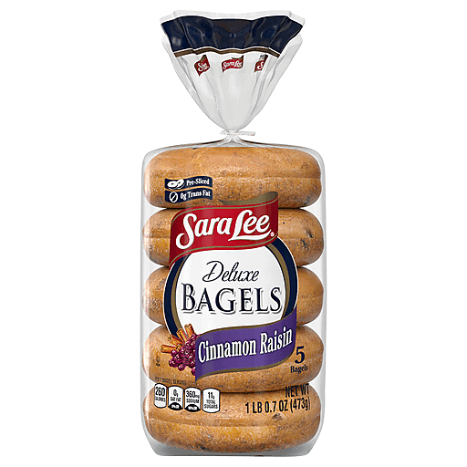 Sara Lee Bagels, Cinnamon Raisin, Deluxe