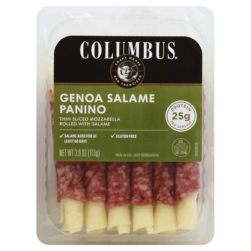 Columbus Gluten Free Genoa Salame Panino - 3.9oz