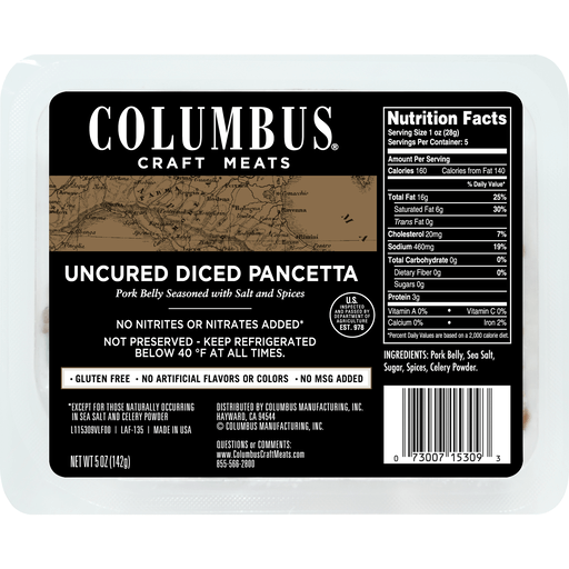 Columbus Diced Pancetta