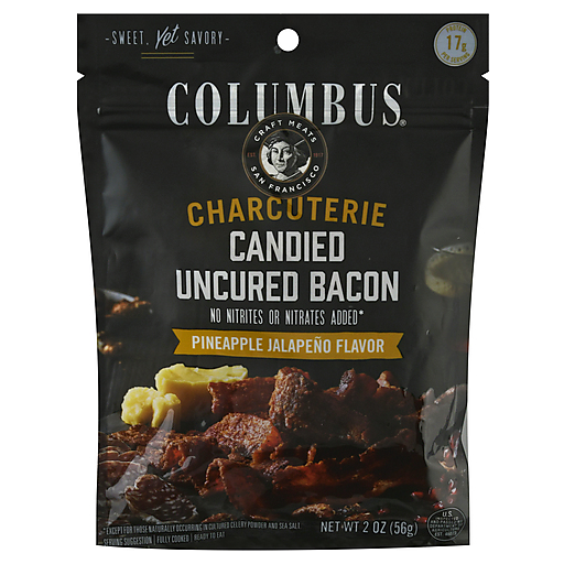 Columbus Pineapple Jalapeno Flavor Candied Uncured Bacon 2 Oz