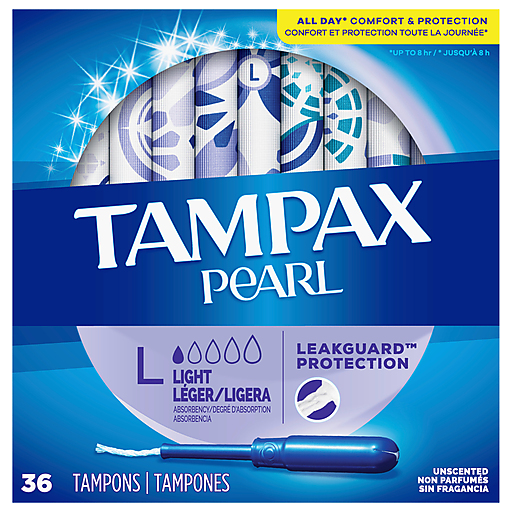 Tampax Pearl Light Absorbency Unscented Tampons