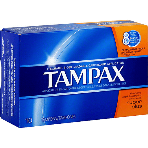 Tampax Cardboard Tampons Super Plus Unscented