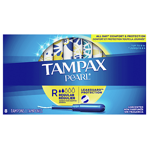Tampax Pearl Unscented Regular Tampons