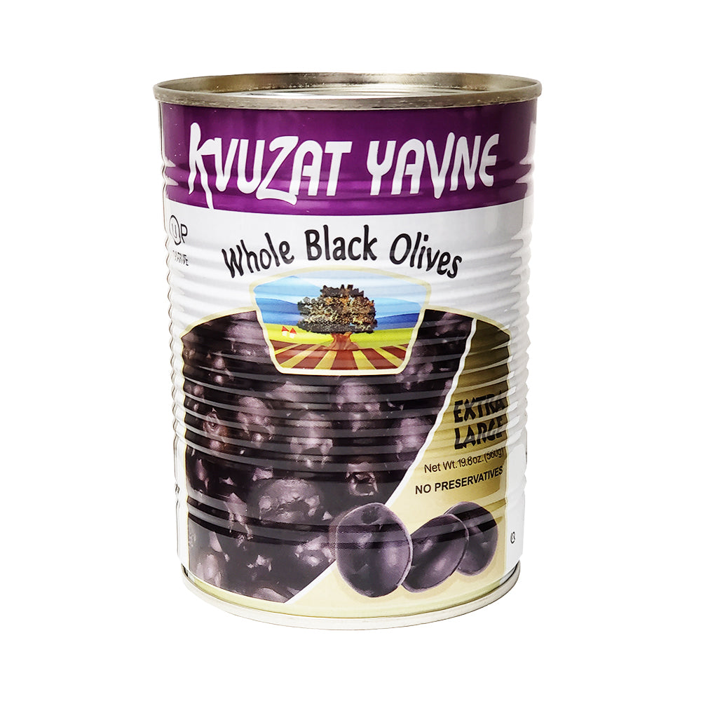 Kvuzat Yavne Black Olives Manzanillo Large 19 Oz