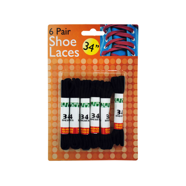 Bulk Buys Case Of 24 – Black Shoe Laces