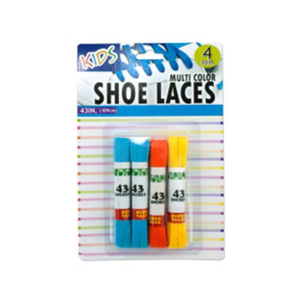 Niños Los Cordones De Color, Bulk Pak, 12