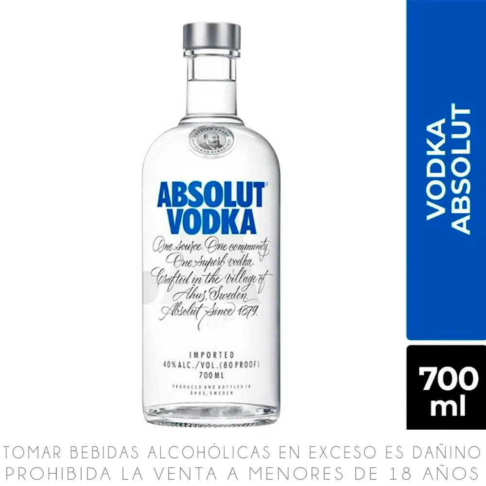 Absolut Vodka Original Botella 700ml
