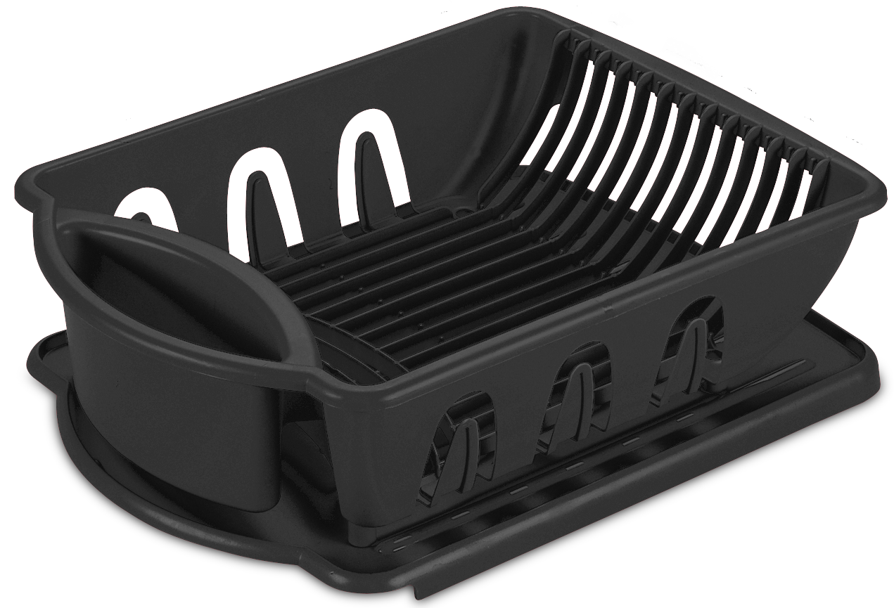 Sterilite 6219006 Ultra Sink Set, 2 Piece, Black