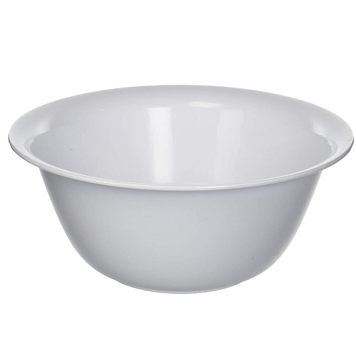 Sterilite 07118012 Plastic Bowl, White, 6 Quarts