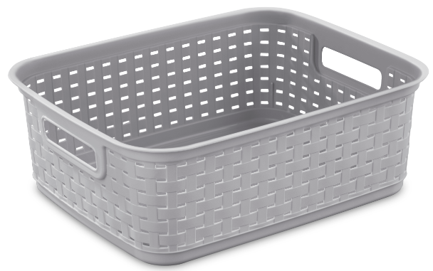 Sterilite Cement Short Weave Basket