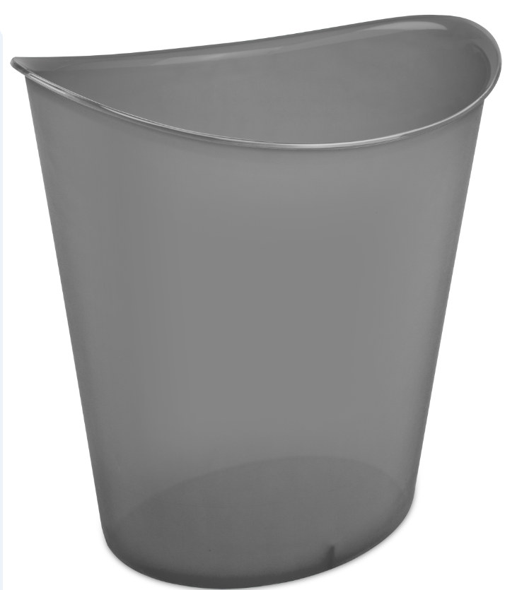 Sterilite Wastebasket Oval Gray 3 Gallon