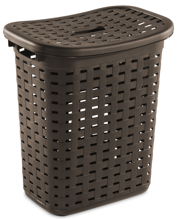 Sterilite Woven Lidded Laundry Hamper - Espresso