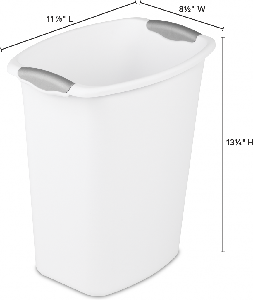 Sterilite Open Wastebasket White - 3 Gallon