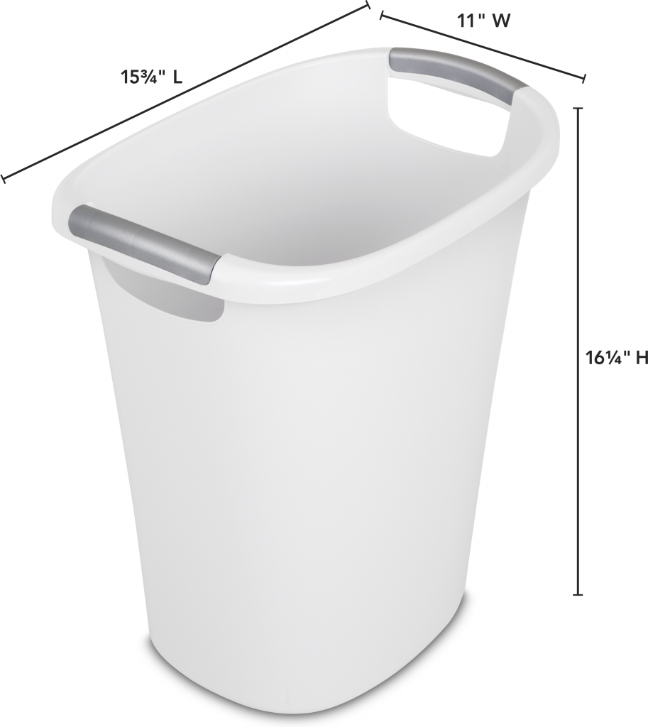 Sterilite 24 Qt./6 Gal. Wastebasket - White