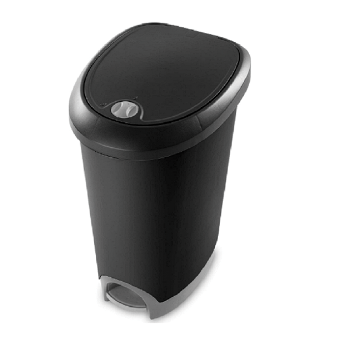 Sterilite 12.6 Gal Step-Open Trash Can - Black