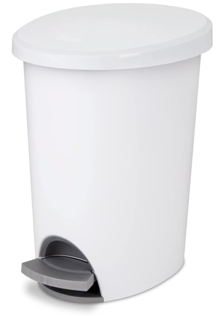 Sterilite Ultra StepOn Wastebasket White - 2.6 Gallon