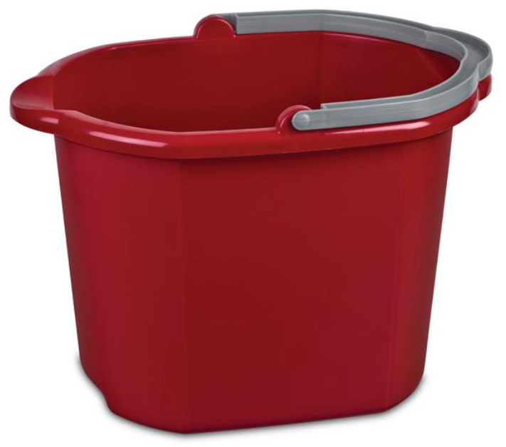 Sterilite Dual Spout 16 QT Pail Classic Red